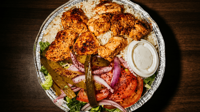 Chicken Kabob Plate.