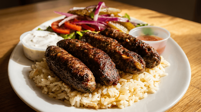 Kafta Kabob Plate.